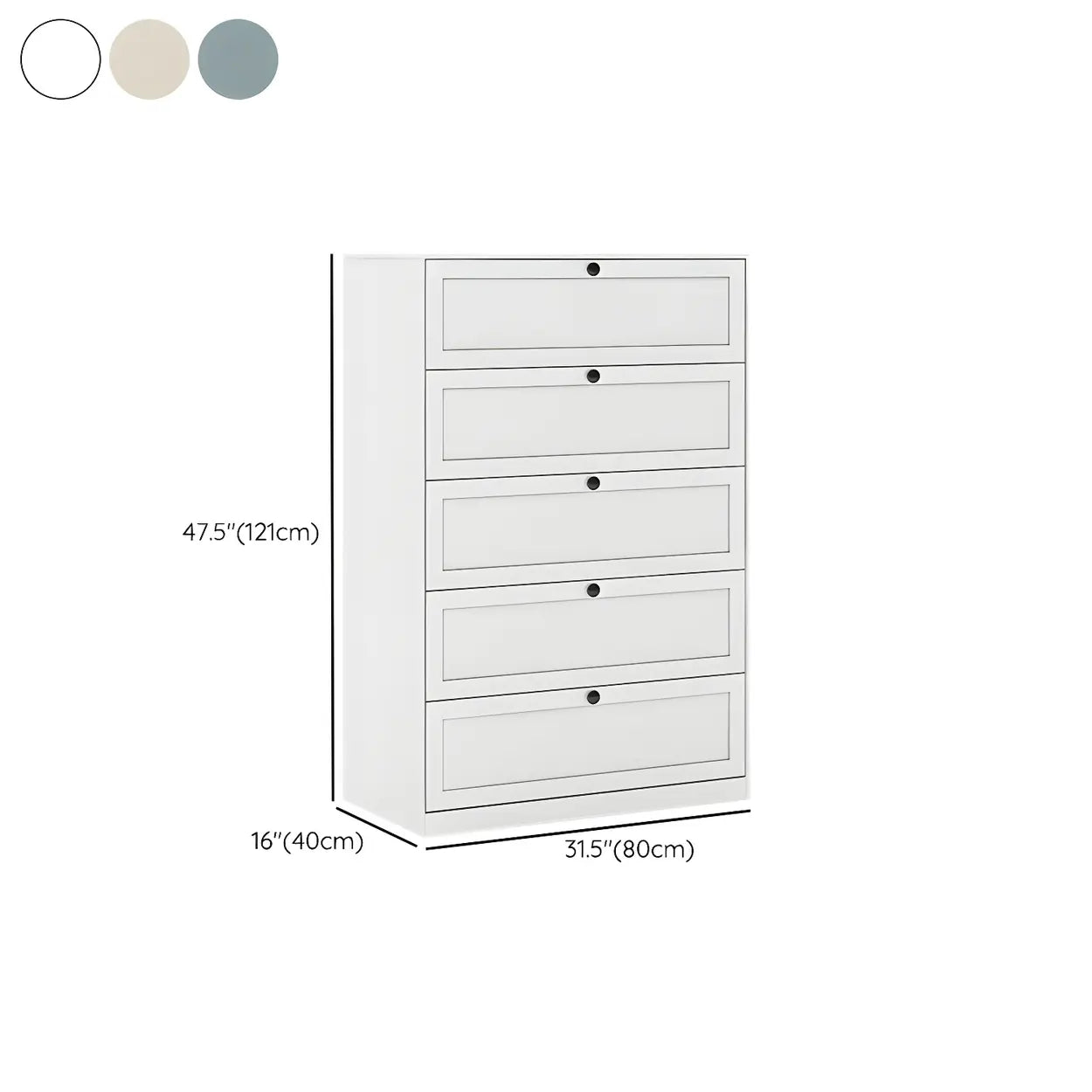 Yellow Wood Black Metal Handle Dresser