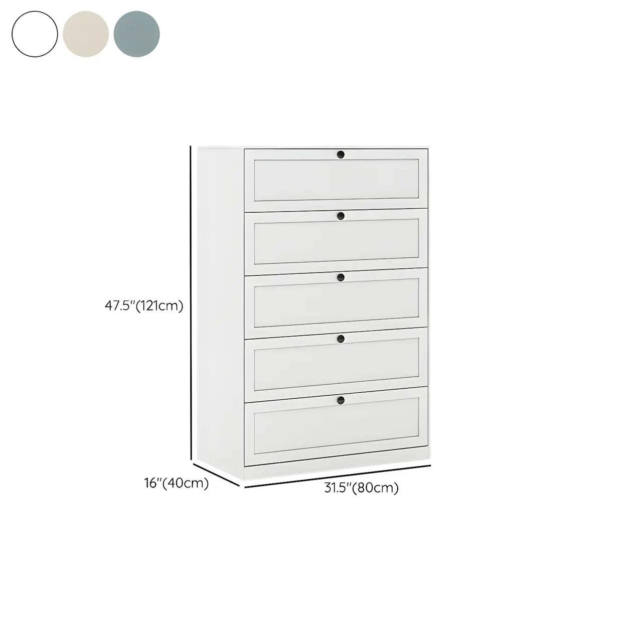 Yellow Wood Black Metal Handle Dresser