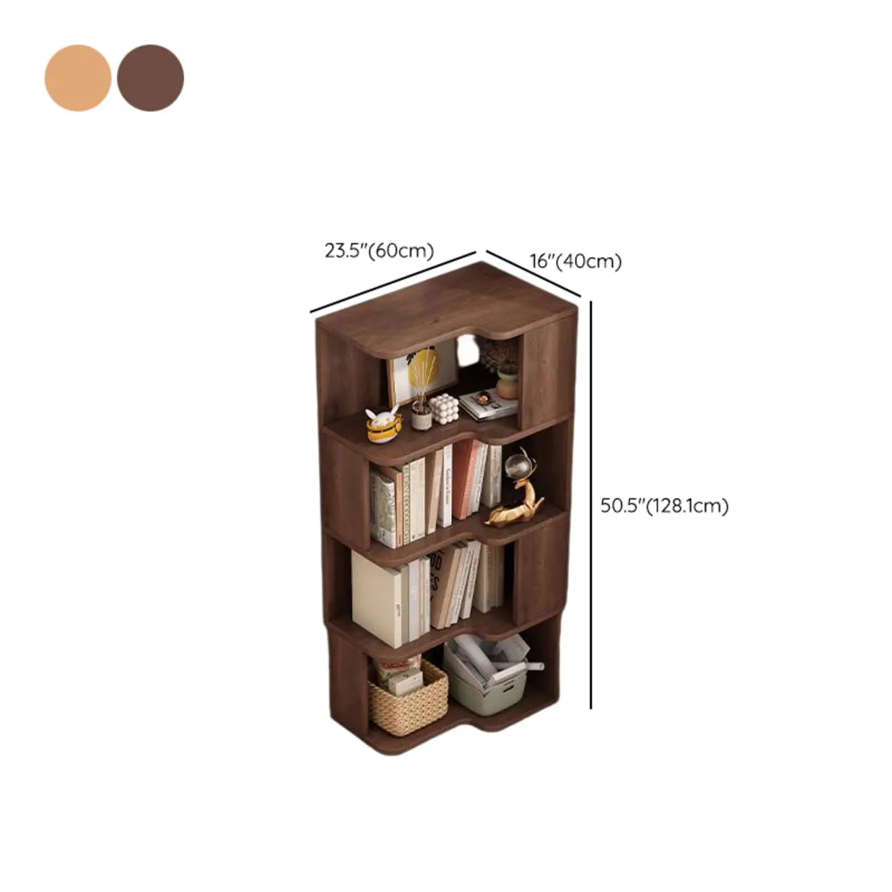 Modern Kids Wood Corner Bookshelf
