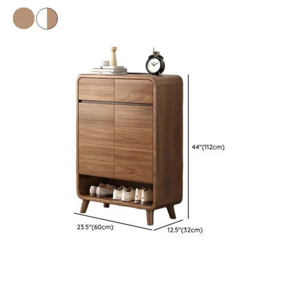 Adjustable Wood White Shoe Storage Cabinet
