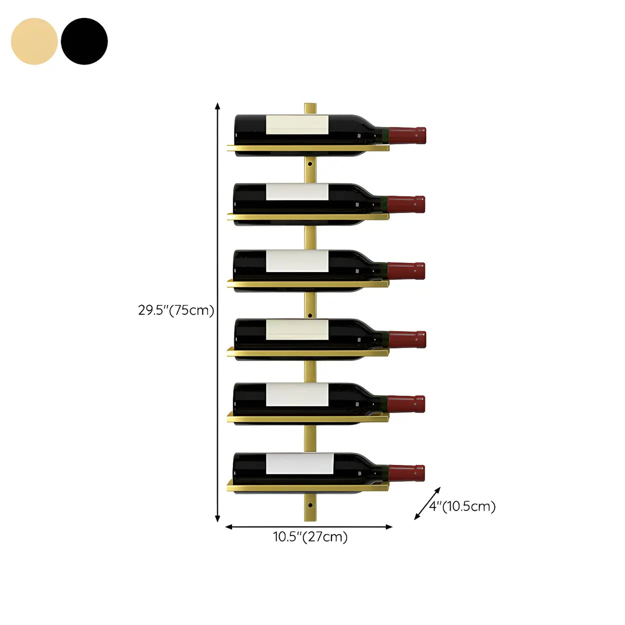 Metal Wall-Mounted Floating Wine Rack