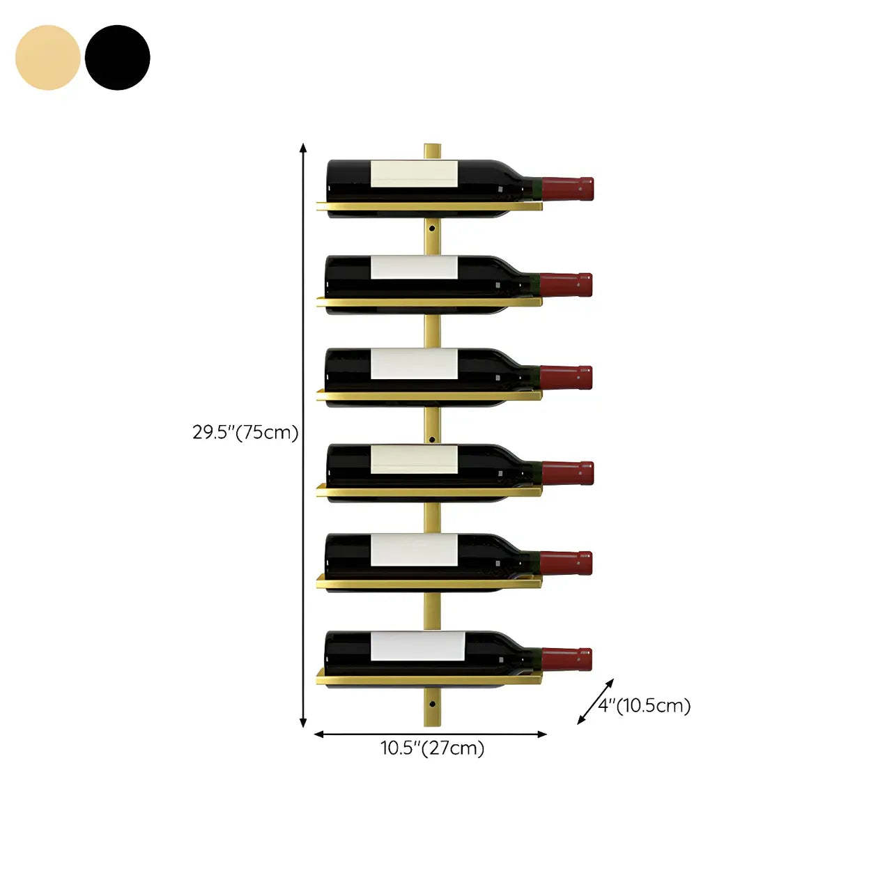 Metal Wall-Mounted Floating Wine Rack