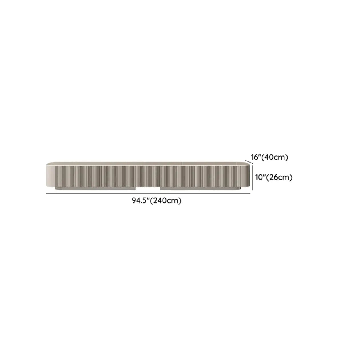 Gray Stone Rectangle Drawer Long TV Stand