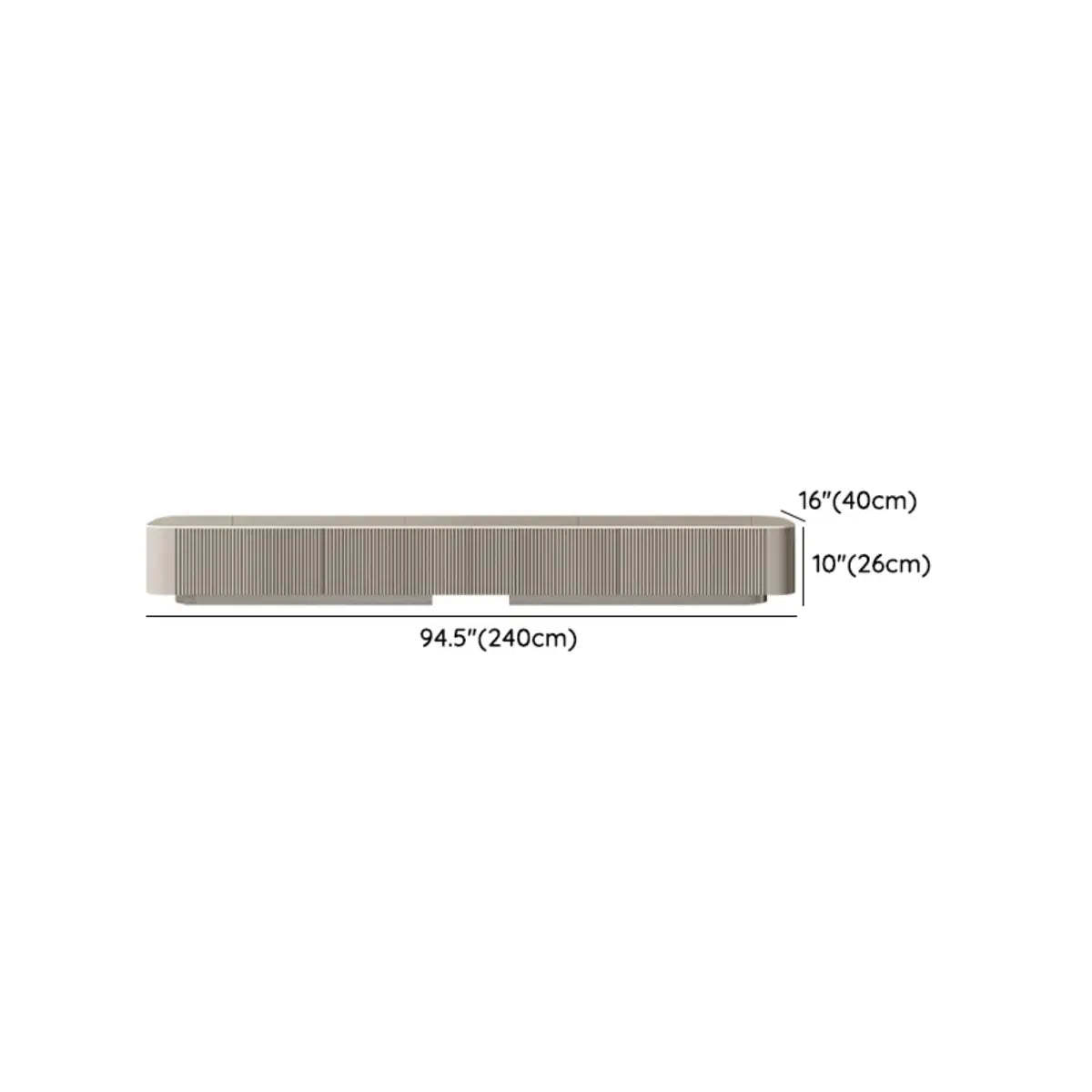 Gray Stone Rectangle Drawer Long TV Stand