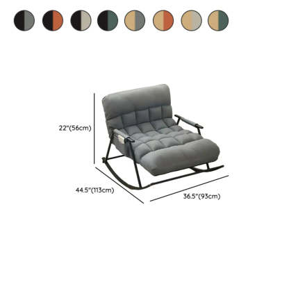 Upholstered Rocking Chair with Side Pocket