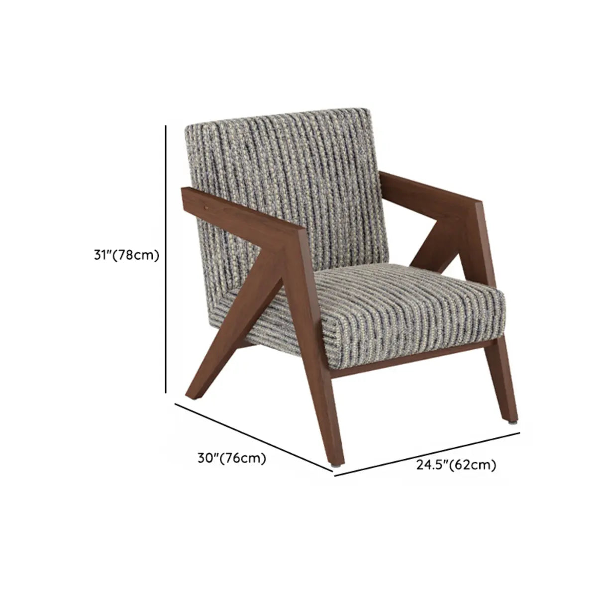 Gray Tight Back Square Arm Accent Chair