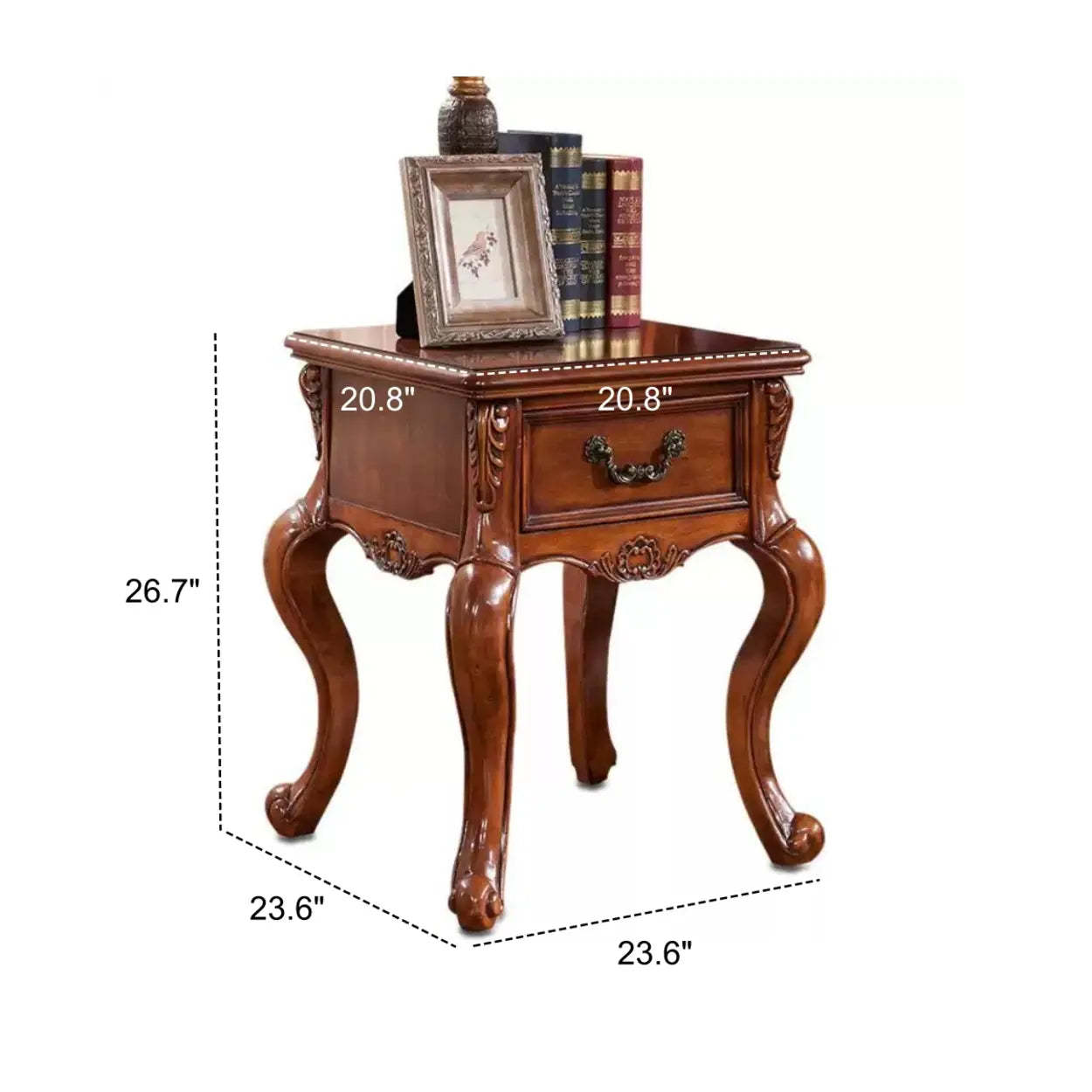 Brown Square Distressed Wood Storage Coffee Table