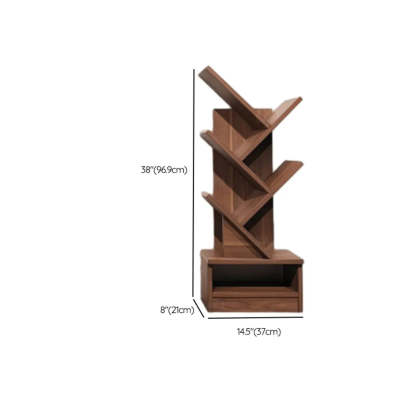 Artistic Tree-Shape Wood Display Bookcase