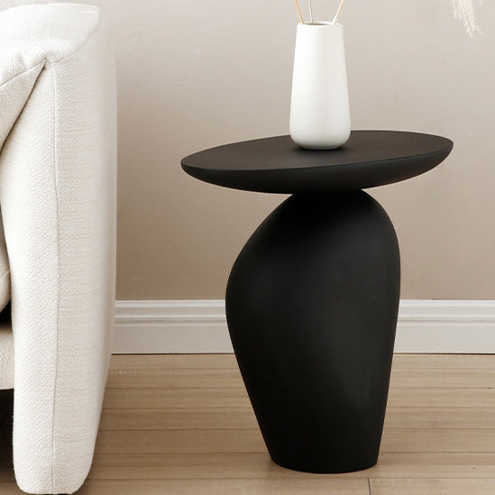 Contemporary Irregular Cobblestone End Table
