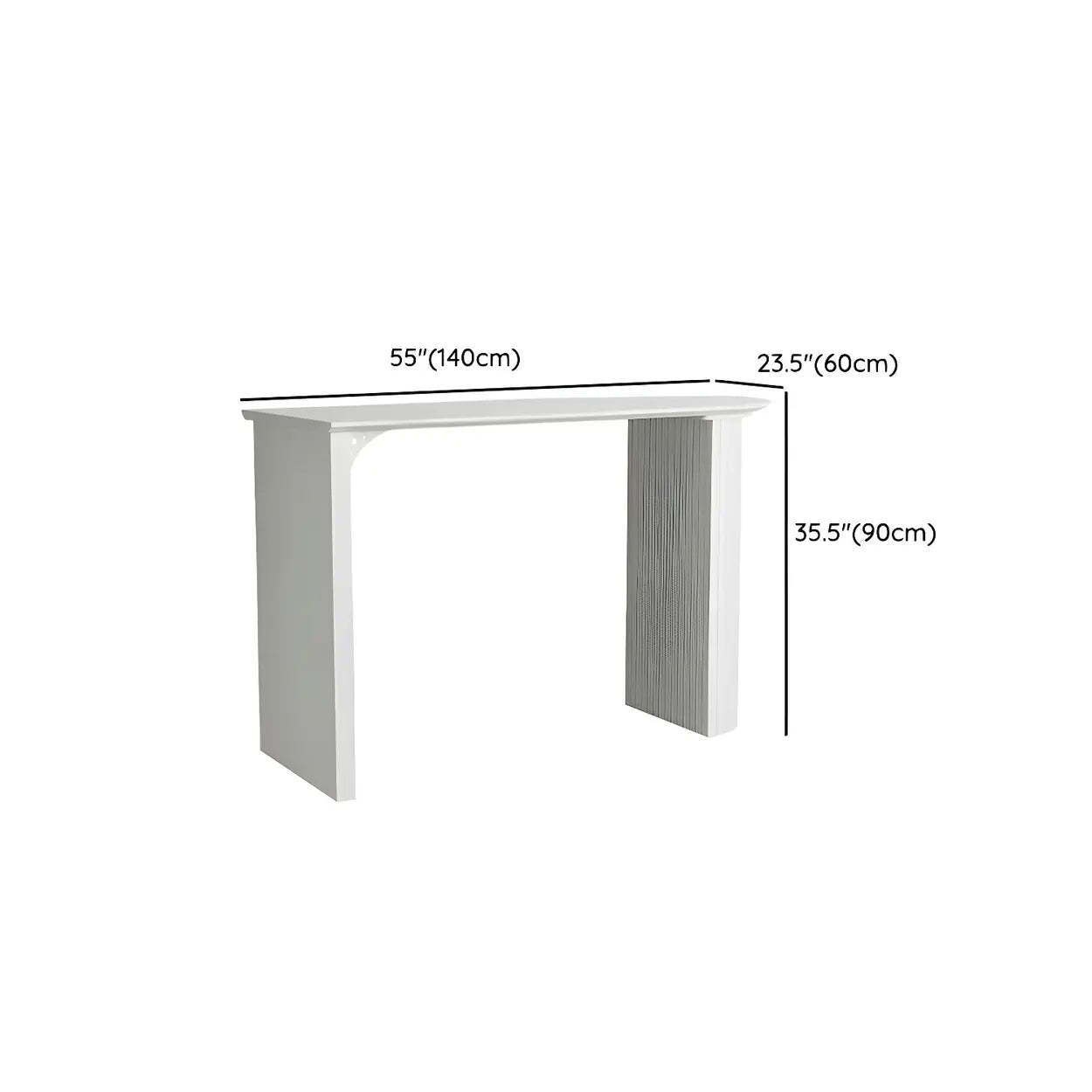 Minimalist White Counter Height Bar Table