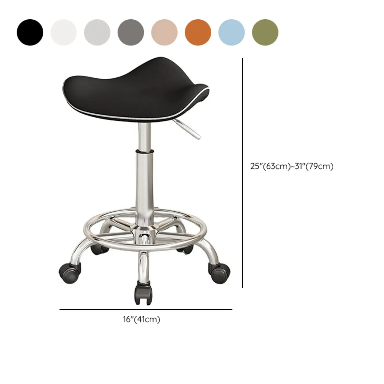 Gray steel leather wood saddle stainless bar & counter stools - modern