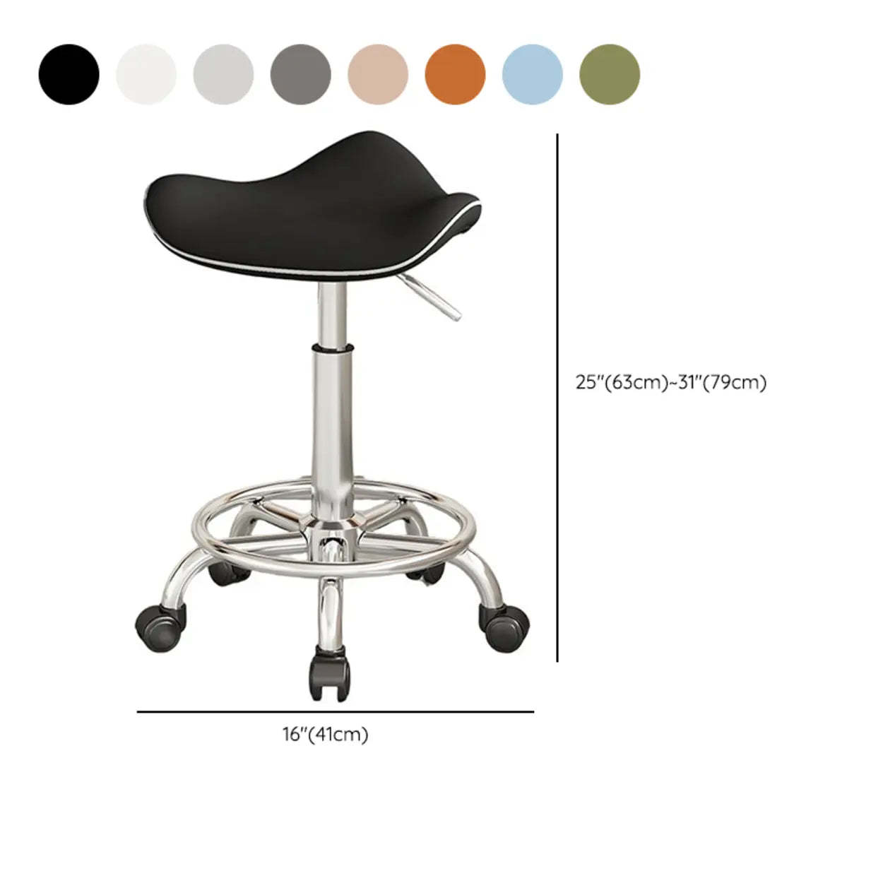 Gray steel leather wood saddle stainless bar & counter stools - modern