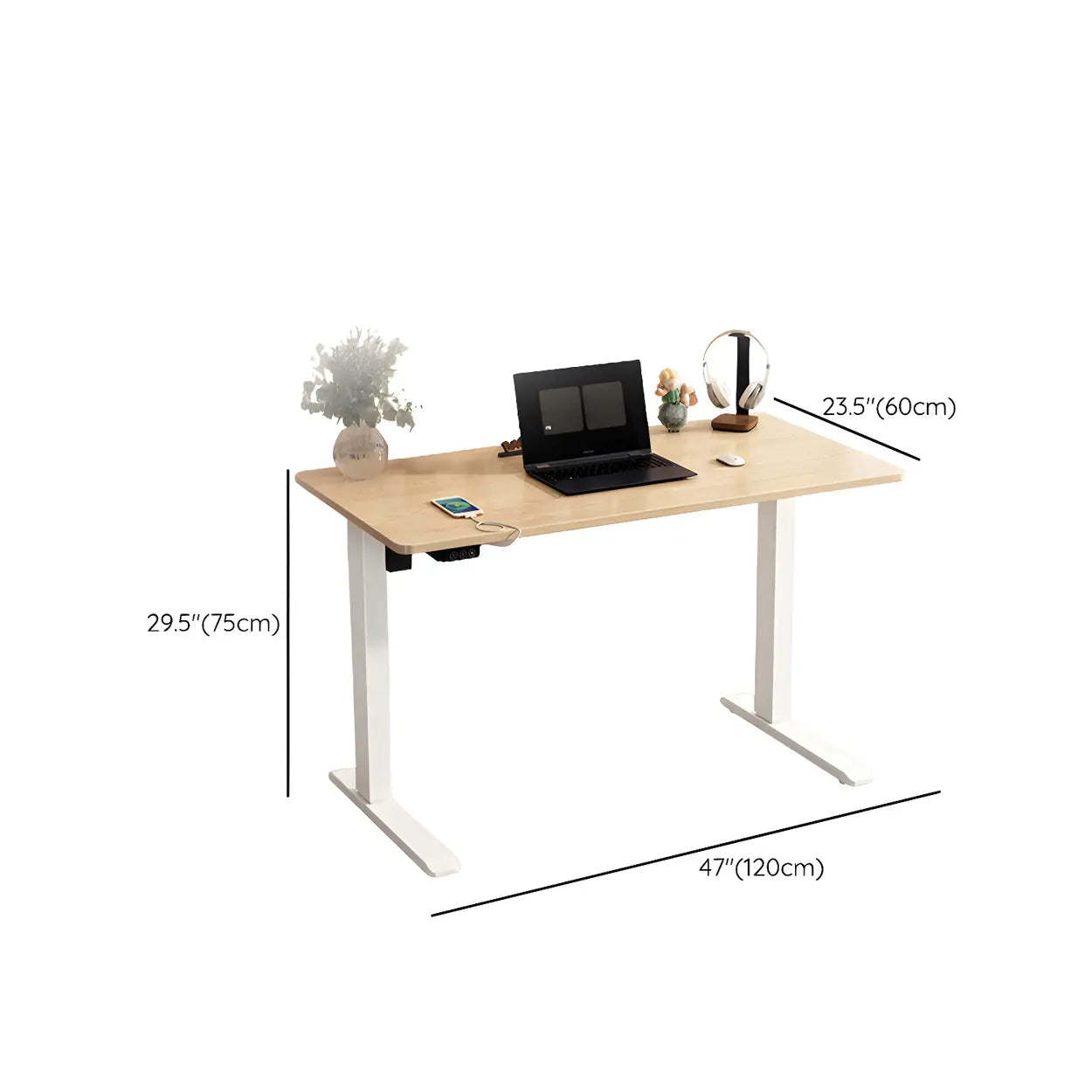 Adjustable Steel T-Shape Standing Desk