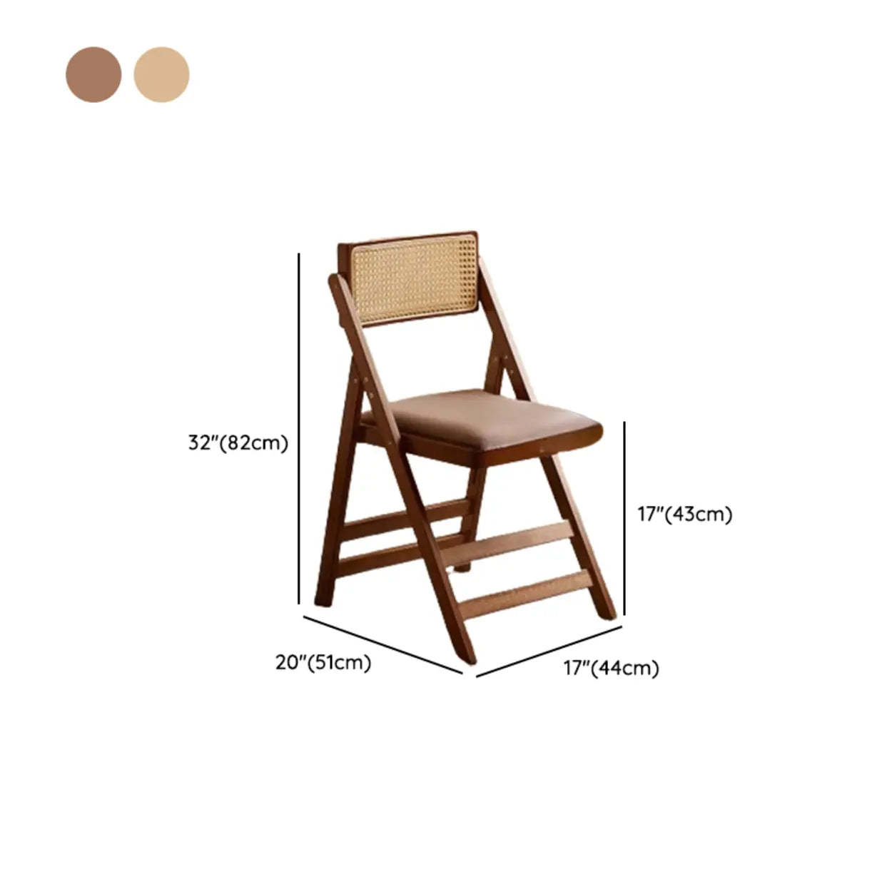 Folding Wood Leather-Cushion Bar Stool