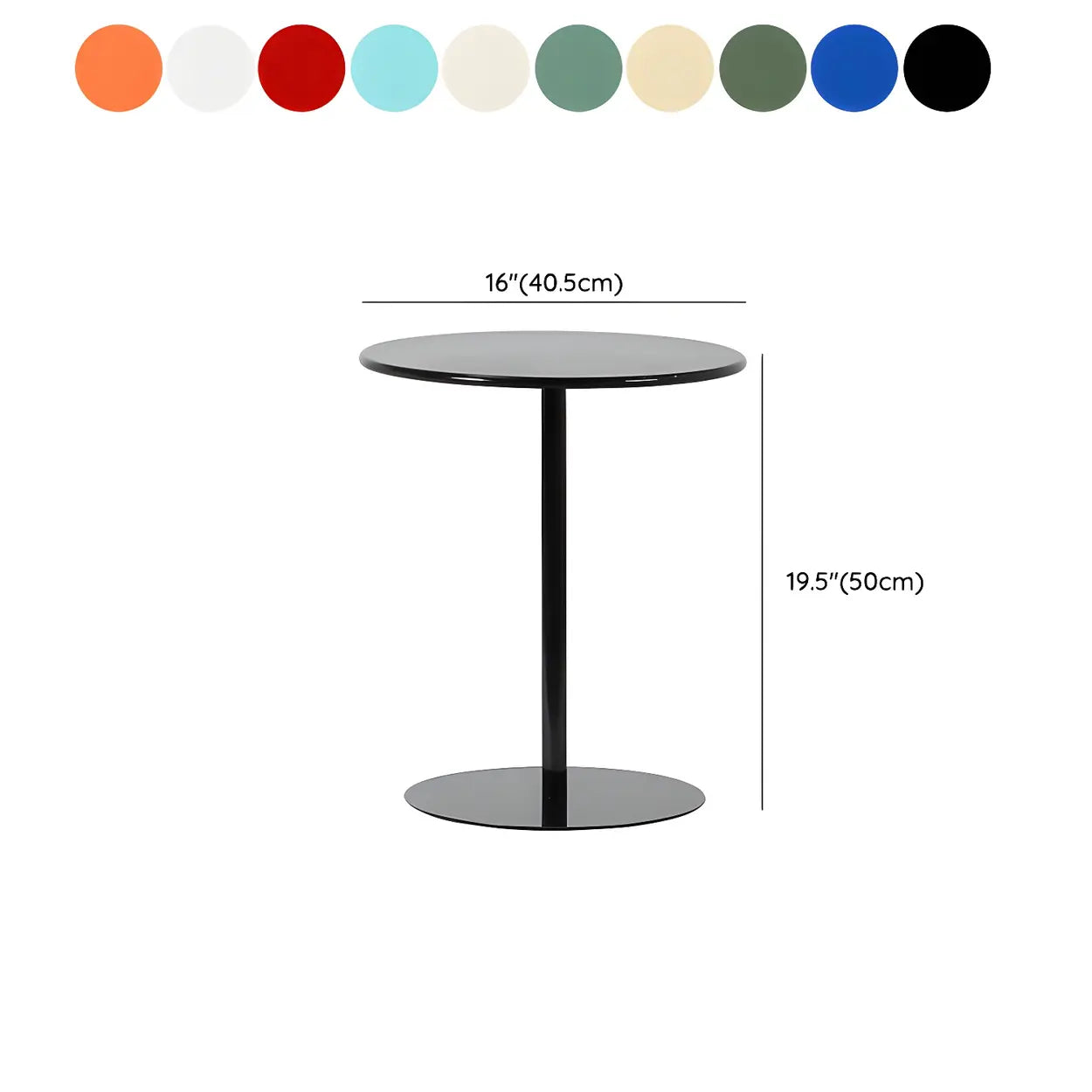 Minimalist Round Metal Pedestal Side Table