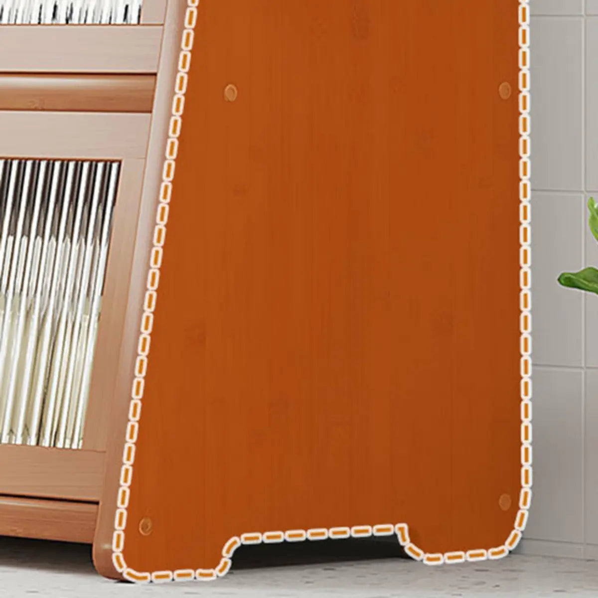 Natural Bamboo Desktop Ladder Display Cabinet