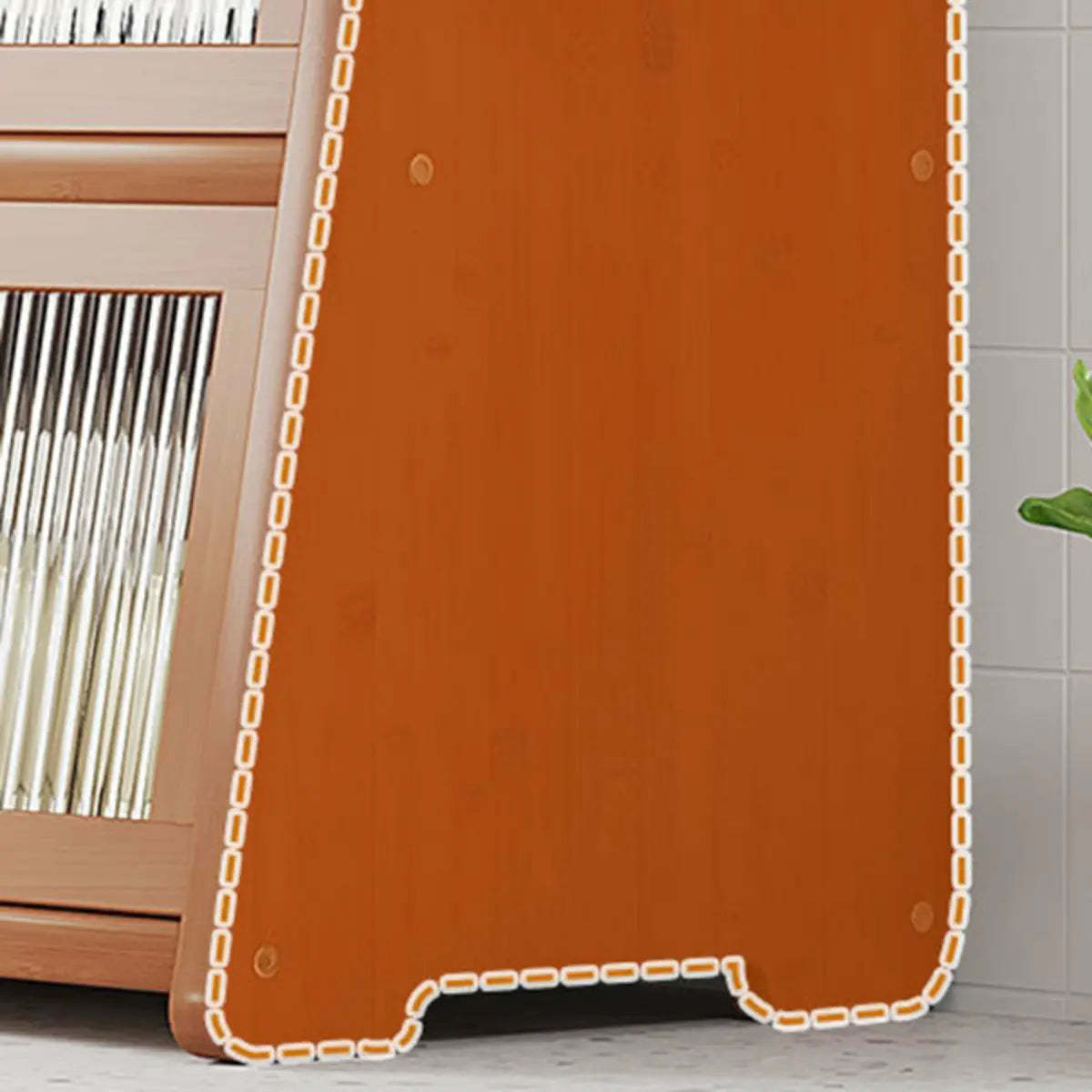 Natural Bamboo Desktop Ladder Display Cabinet