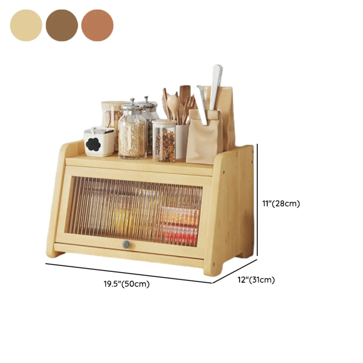 Natural Bamboo Desktop Ladder Display Cabinet