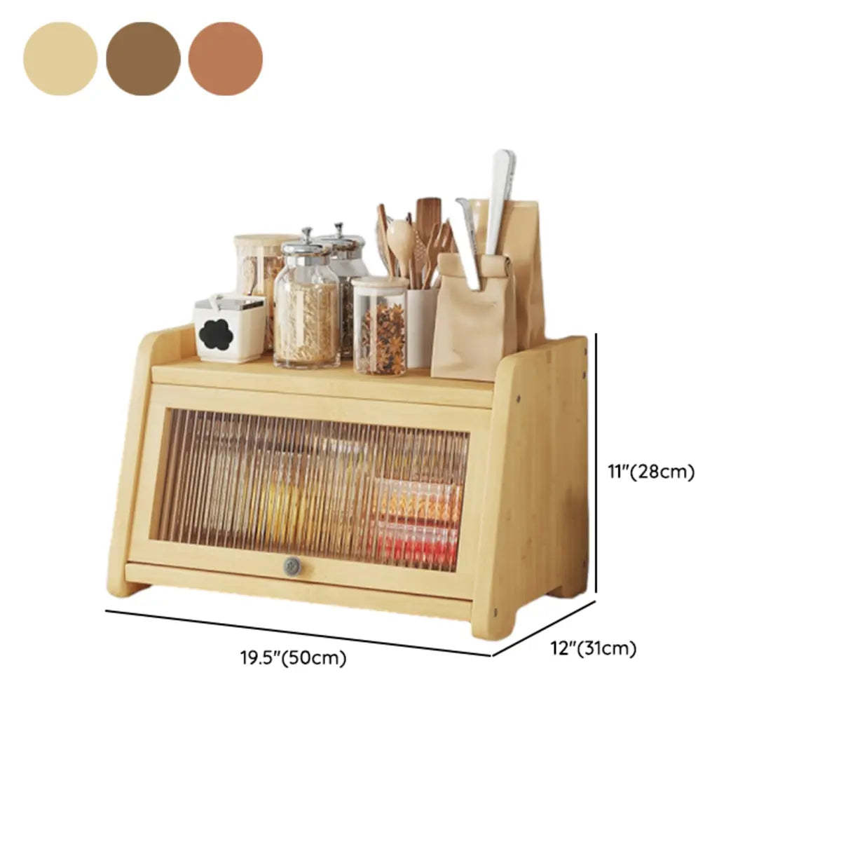 Natural Bamboo Desktop Ladder Display Cabinet