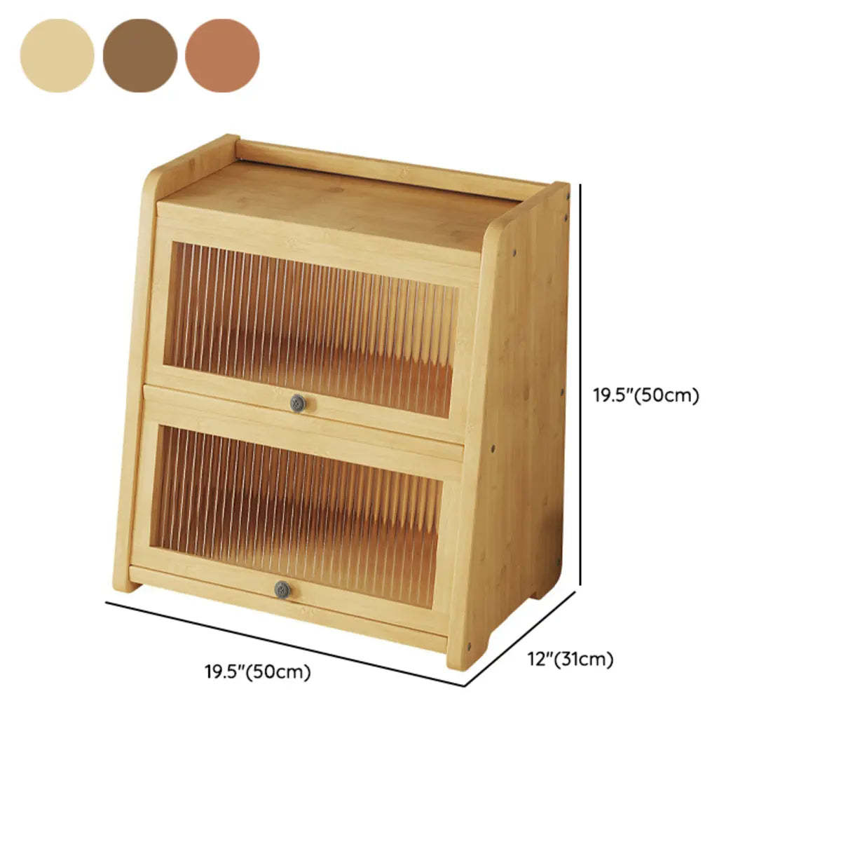 Natural Bamboo Desktop Ladder Display Cabinet