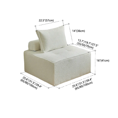 Lazy Modern White Tofu Block Square Accent Chair — Gray / Faux leather