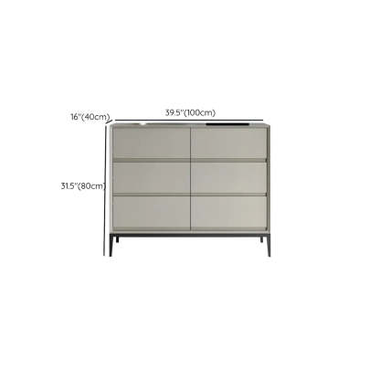 Cream Gray Manufactured Wood Dresser