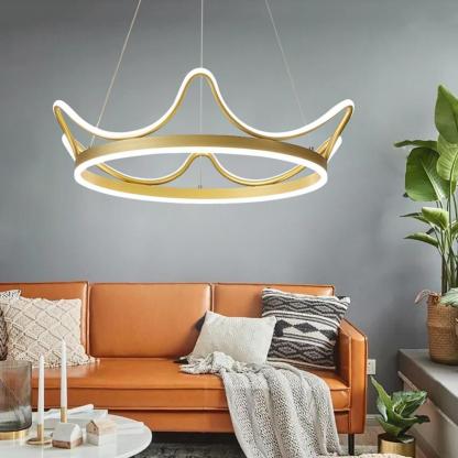 Geometric Shaped LED Gold Nordic Chandeliers Island Lights Pendant Light-Lighom