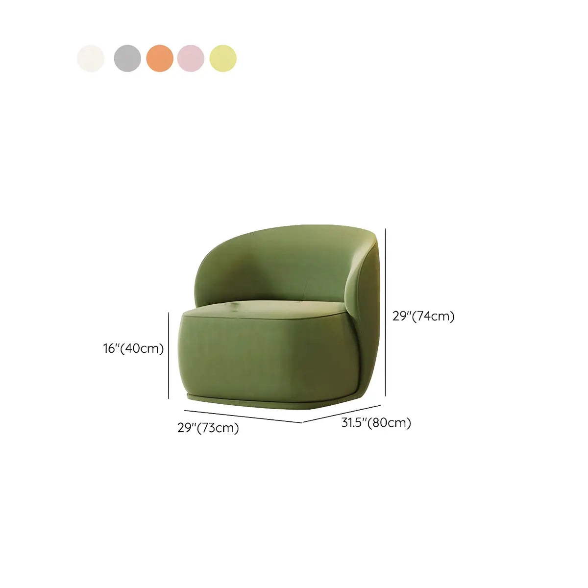 Fade Resistant Flannel Sloped Arm Pine Frame Chair