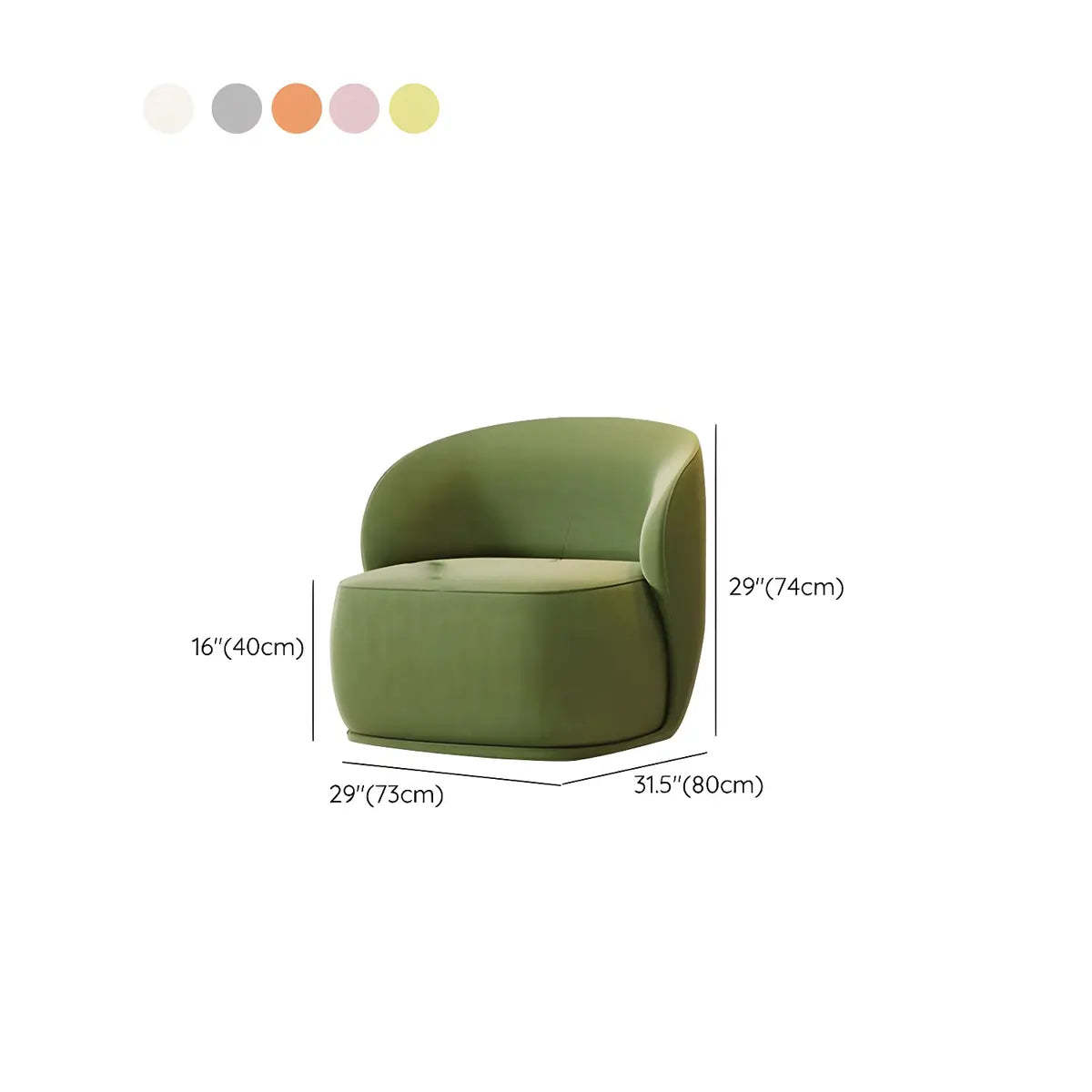 Fade Resistant Flannel Sloped Arm Pine Frame Chair