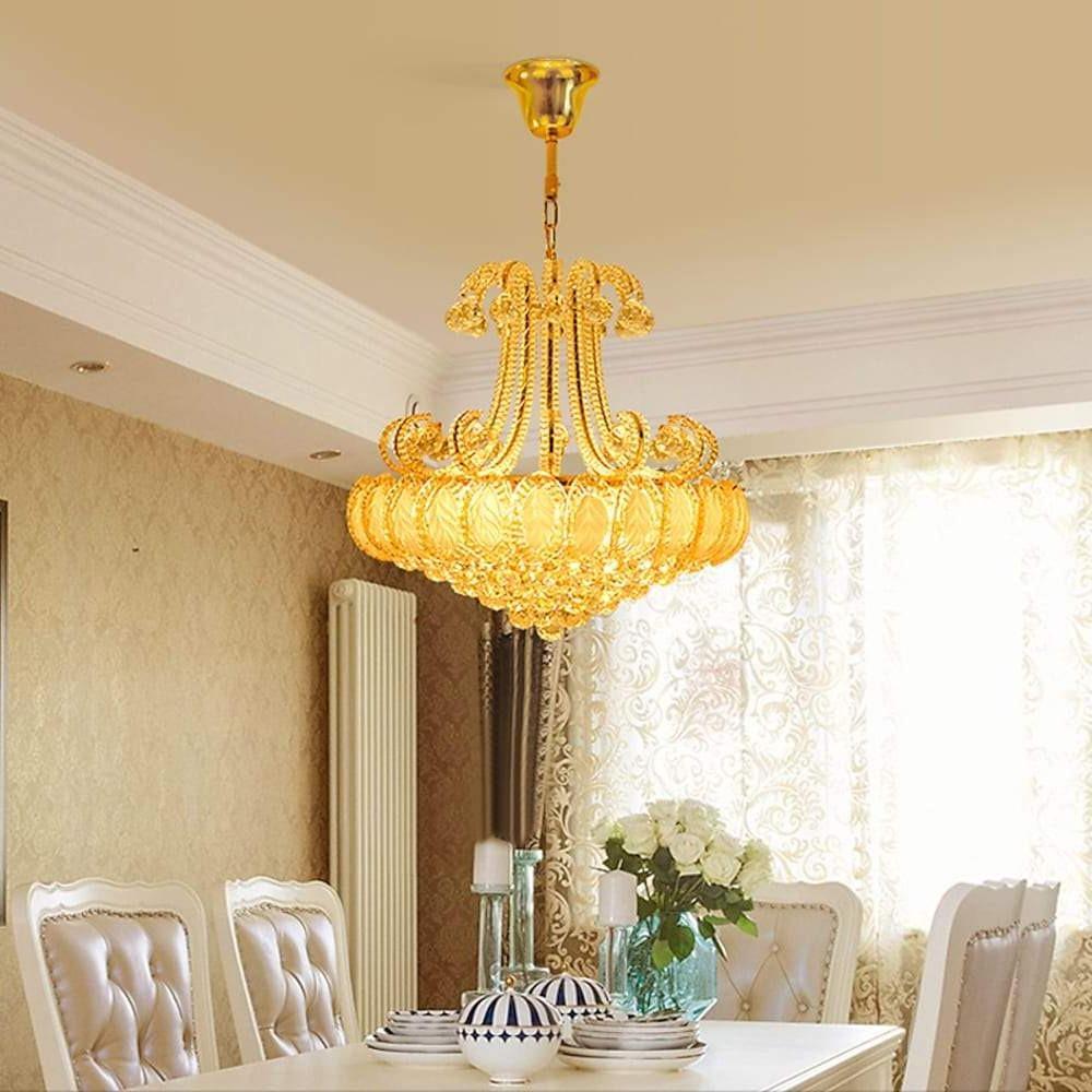 8-light Modern Gold/Silver Vintage Crystal Chandeliers For Living Room-Lighom