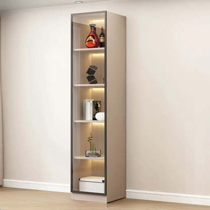 Beige Rectangular Glass Large Display Cabinet — 3