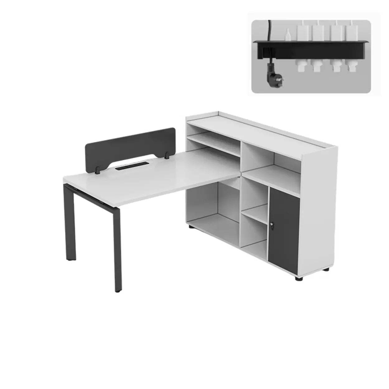 Modern t-shape desk desks in wood