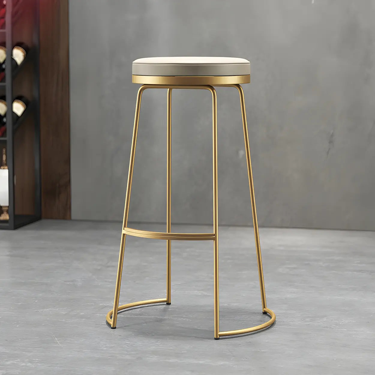 Leather Backless Sled Bar Stool
