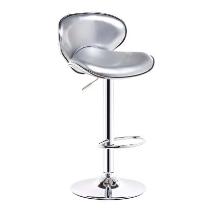 Saddle Leather Adjustable Swivel Bar Stool — Beige / 4 Piece Set
