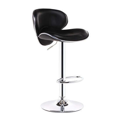 Saddle Leather Adjustable Swivel Bar Stool — Red / 1 Piece