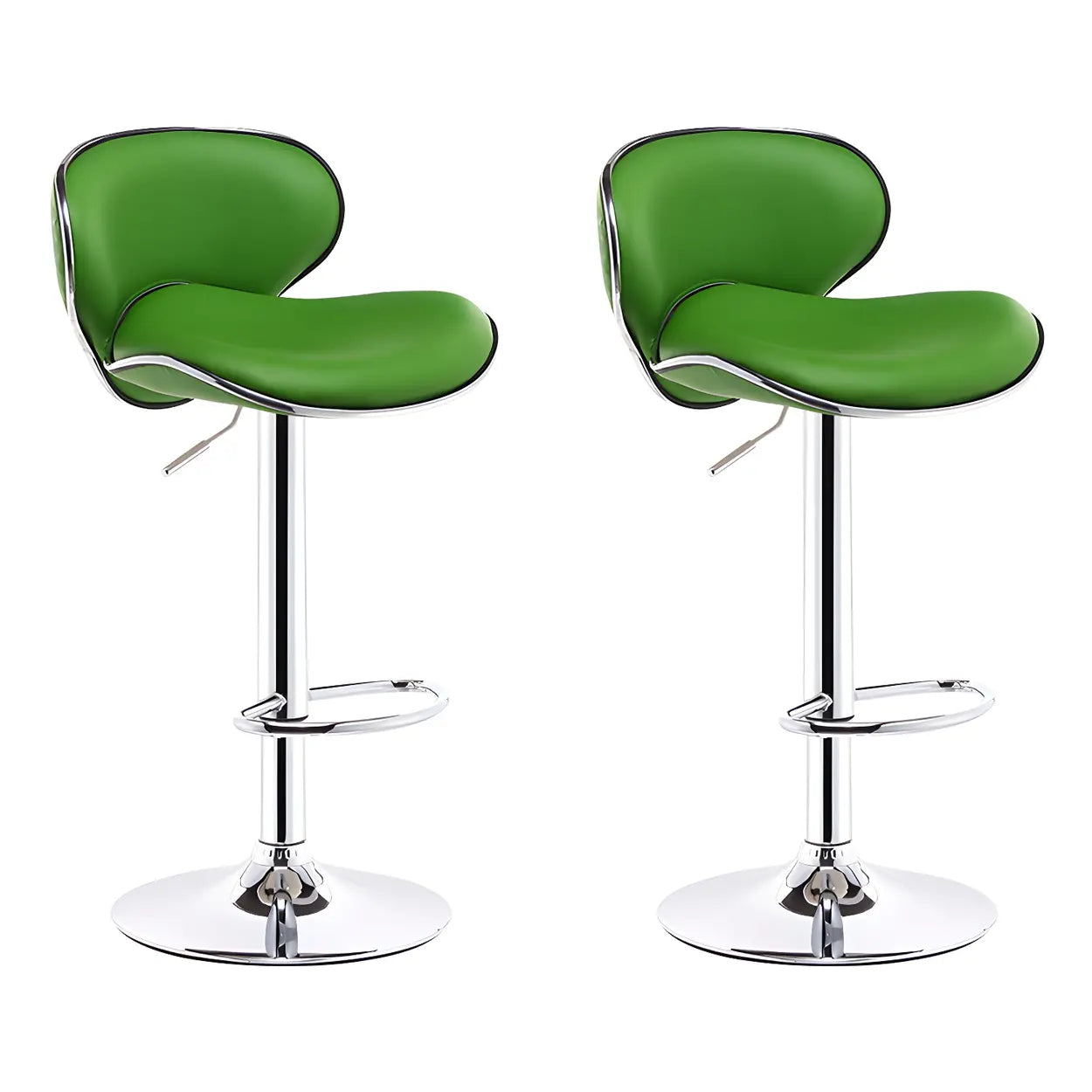 Saddle Leather Adjustable Swivel Bar Stool — Blue / 4 Piece Set