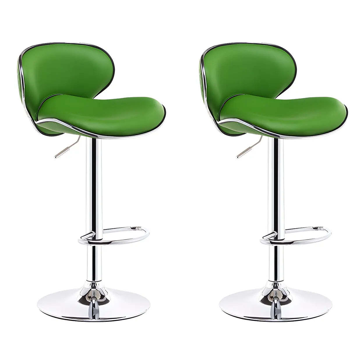 Saddle Leather Adjustable Swivel Bar Stool — Blue / 4 Piece Set