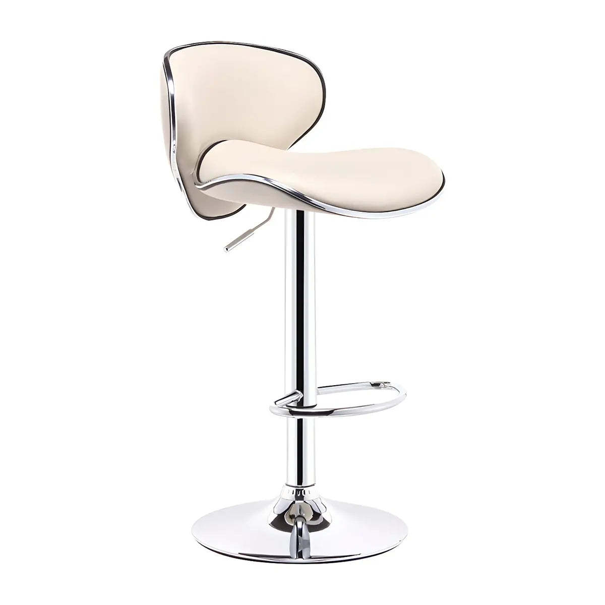 Saddle Leather Adjustable Swivel Bar Stool — Black / 4 Piece Set