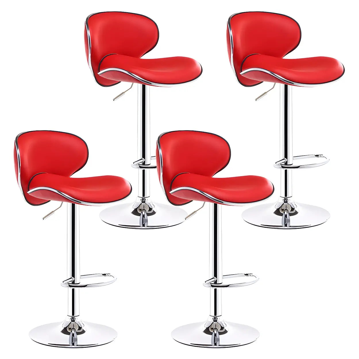 Saddle Leather Adjustable Swivel Bar Stool