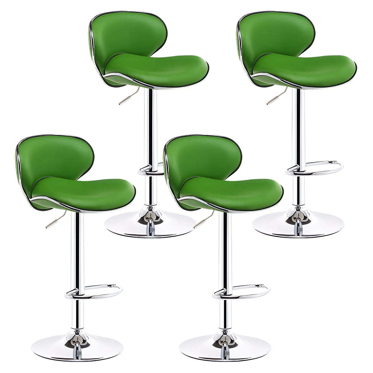 Saddle Leather Adjustable Swivel Bar Stool