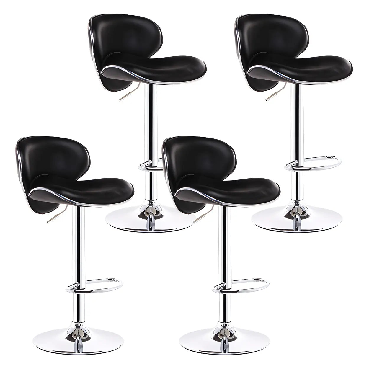 Saddle Leather Adjustable Swivel Bar Stool