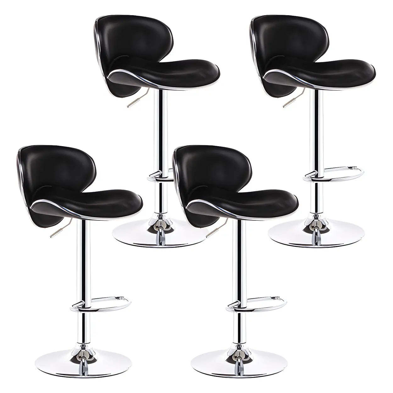 Saddle Leather Adjustable Swivel Bar Stool