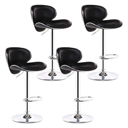 Saddle Leather Adjustable Swivel Bar Stool