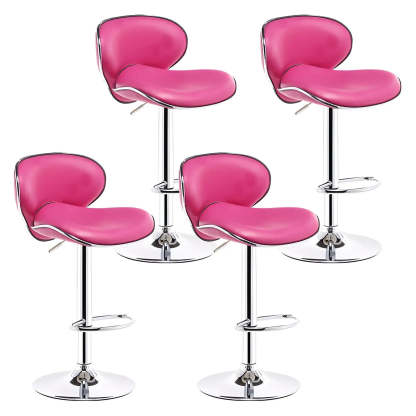 Saddle Leather Adjustable Swivel Bar Stool