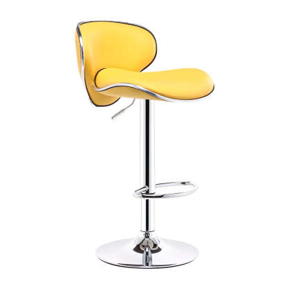 Saddle Leather Adjustable Swivel Bar Stool — Red / 4 Piece Set