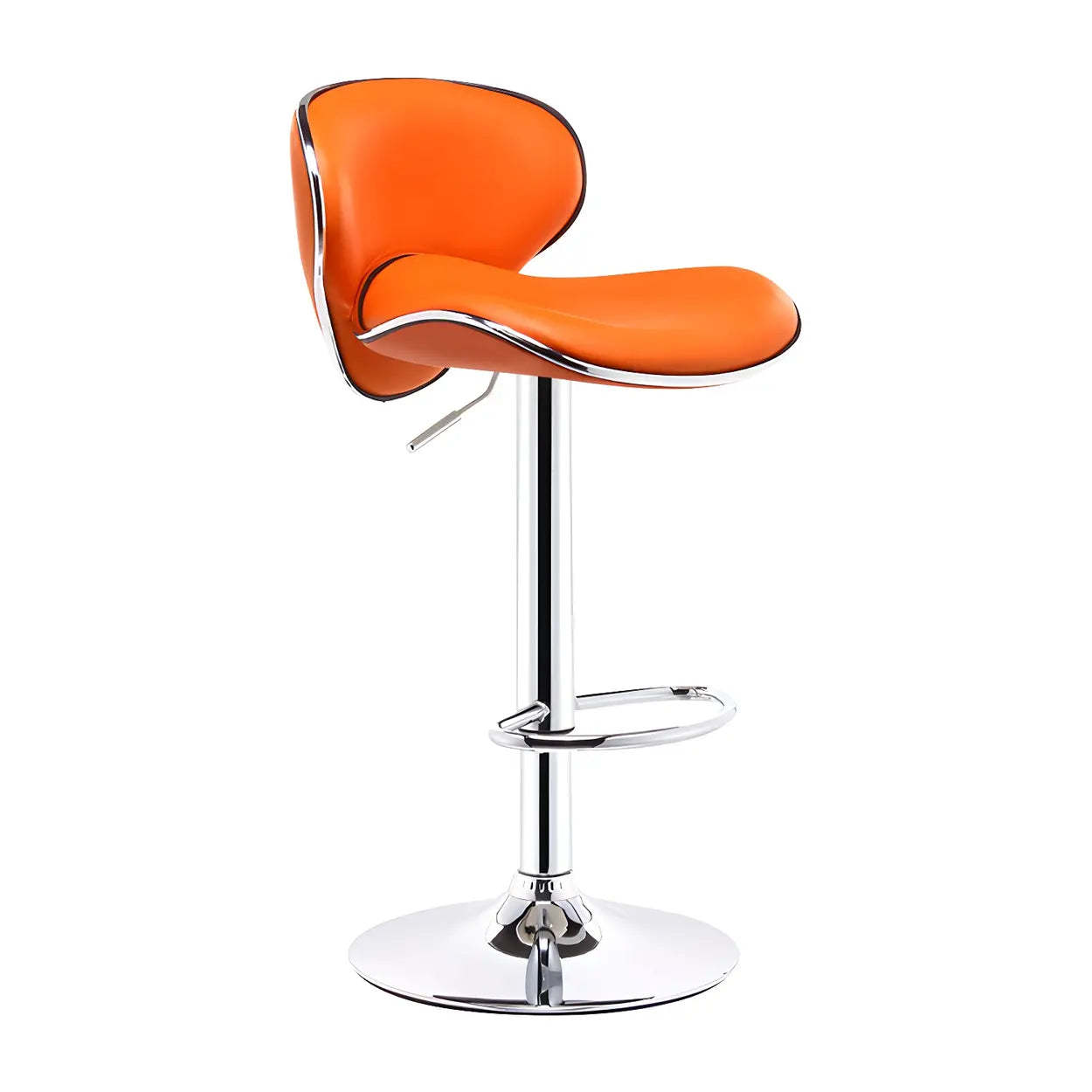 Saddle Leather Adjustable Swivel Bar Stool — Green / 2 Piece Set