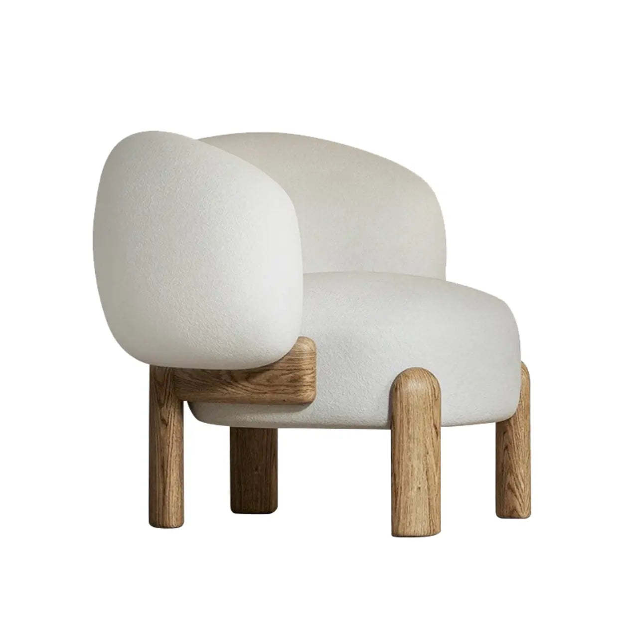 Beige modern sloped-arm curved-back office chairs