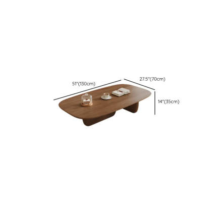 Beige Wood Rectangular Nesting Coffee Table with Drawer