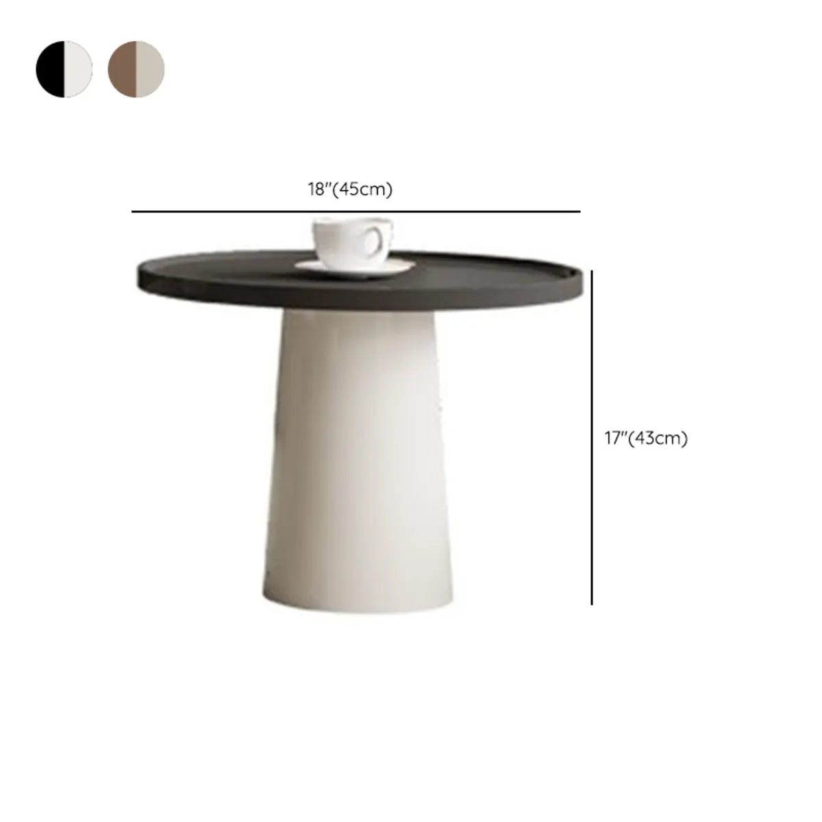 Beige Wood Block-Base Nesting Coffee Table