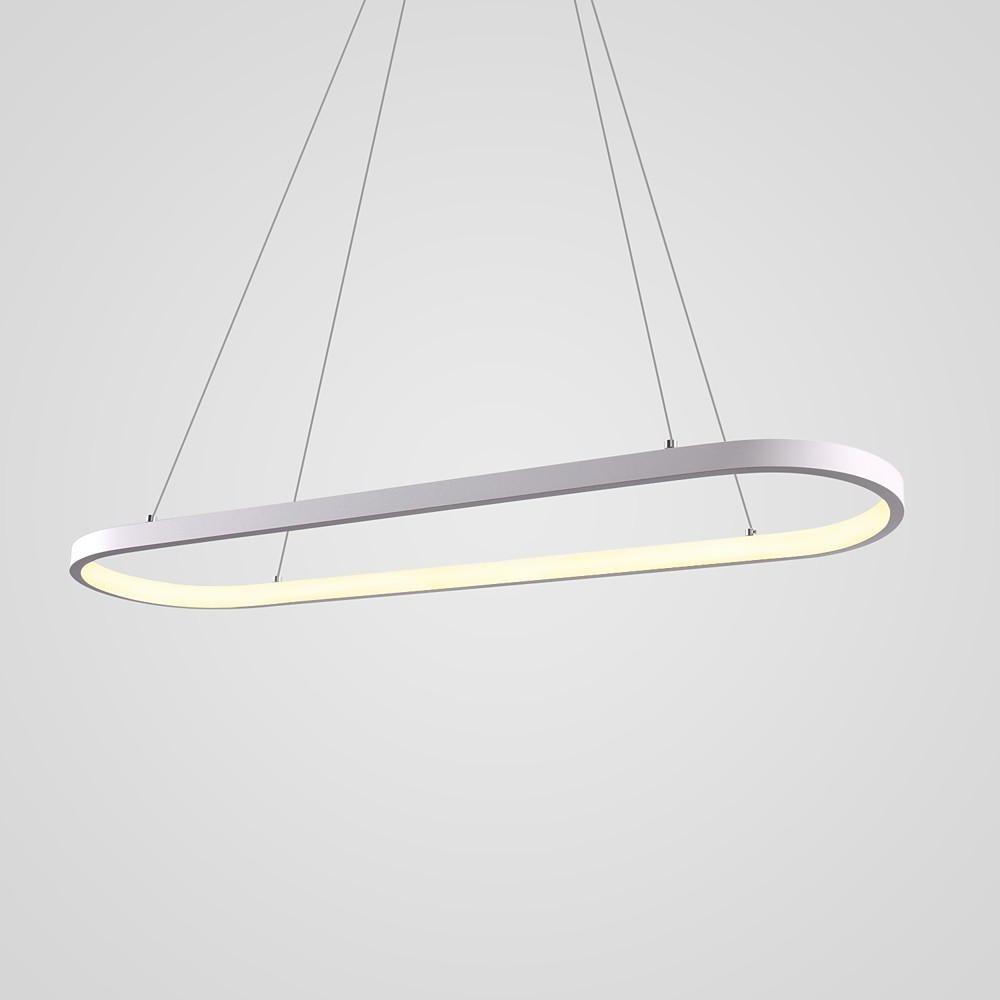 Rectangular Curves Dining Room Chandeliers Metal Modernist Pendant Lighting-Lighom